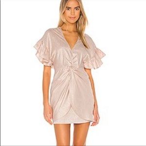 SAYLOR Brooks blush jacquard dress